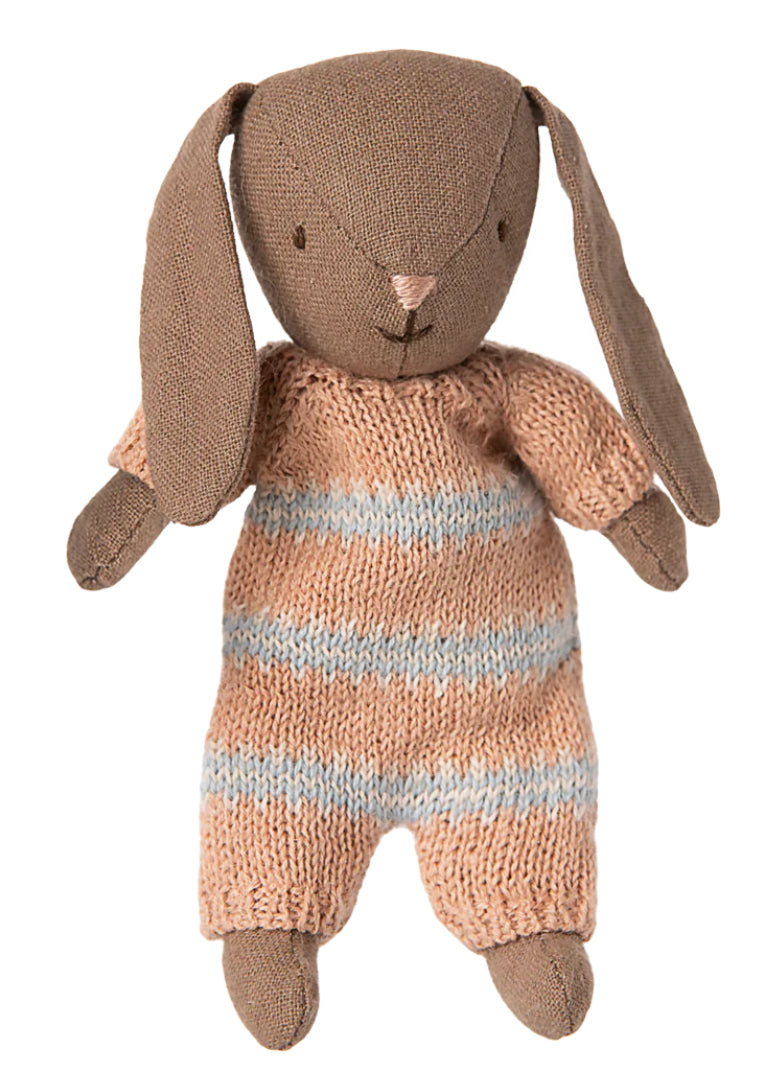Bunny Micro - Brown Dusty Rose Knitted Suit