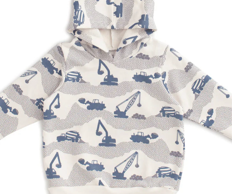 Hoodie - Construction Slate Blue & Grey
