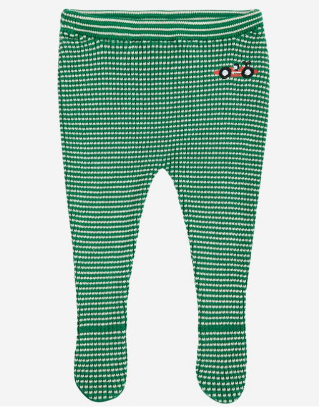 Race Car Knitted Footed Leggings