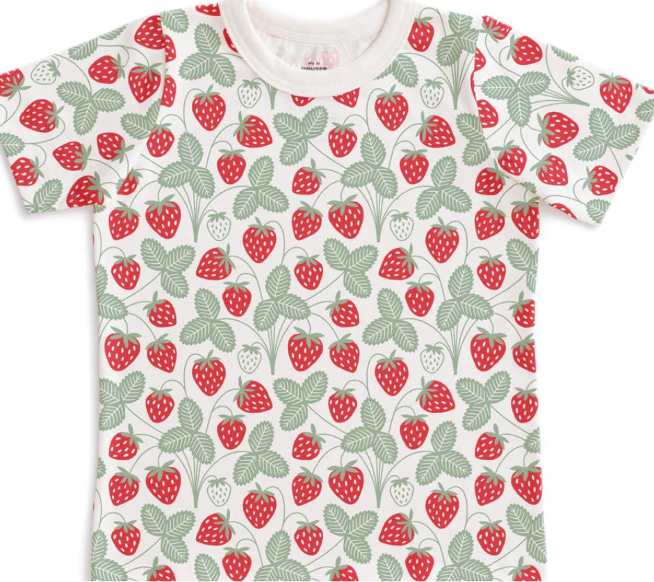 Tee Shirt SS - Strawberries Red/Green