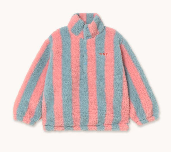 Stripes Sherpa Fleece Sweatpants - Pink