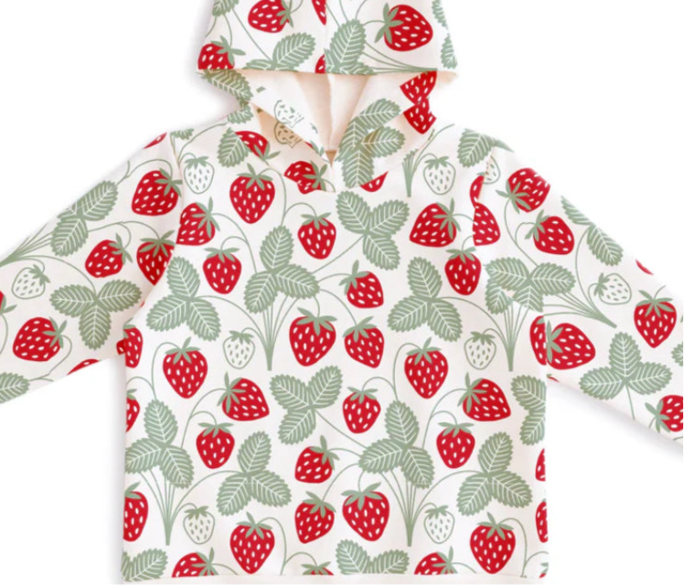 Hoodie - Strawberries Red & Green