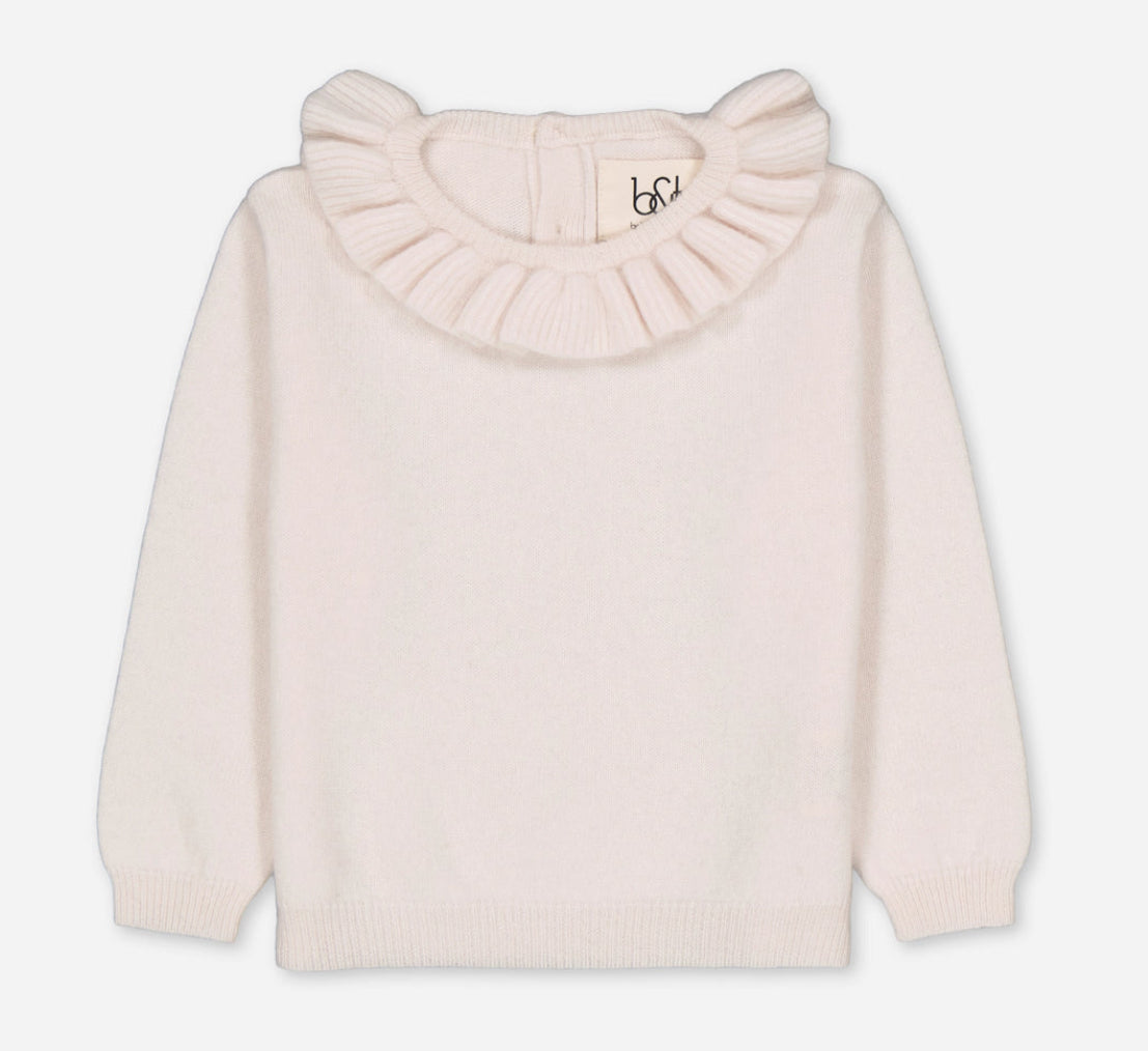 Cashmere Frills Sweater - Ivory
