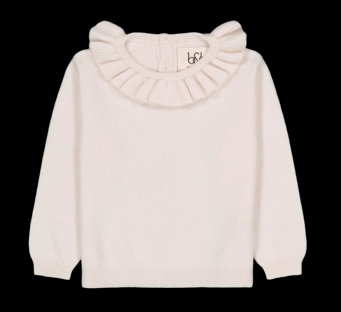 Cashmere Frills Sweater - Ivory