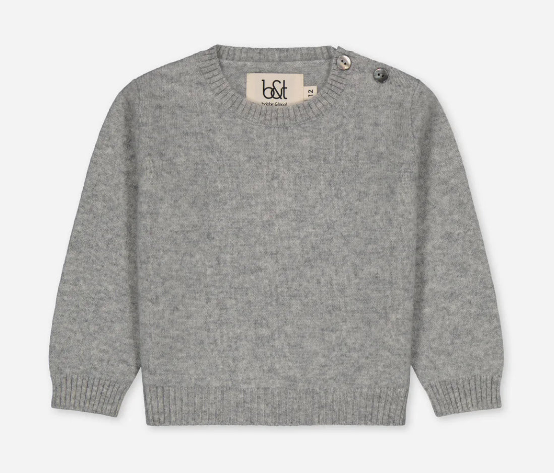 Cashmere Crewneck Sweater - Grey