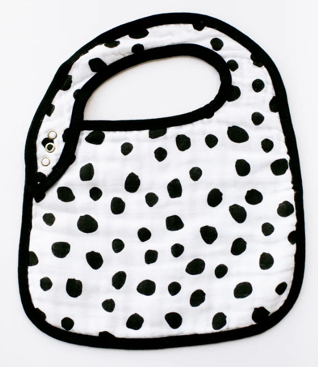 Organic Cotton Muslin Bib - Swiss Cross