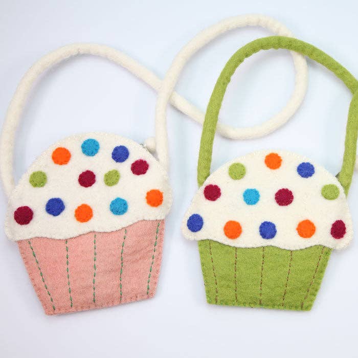 Felted Cupcake Hand Bag