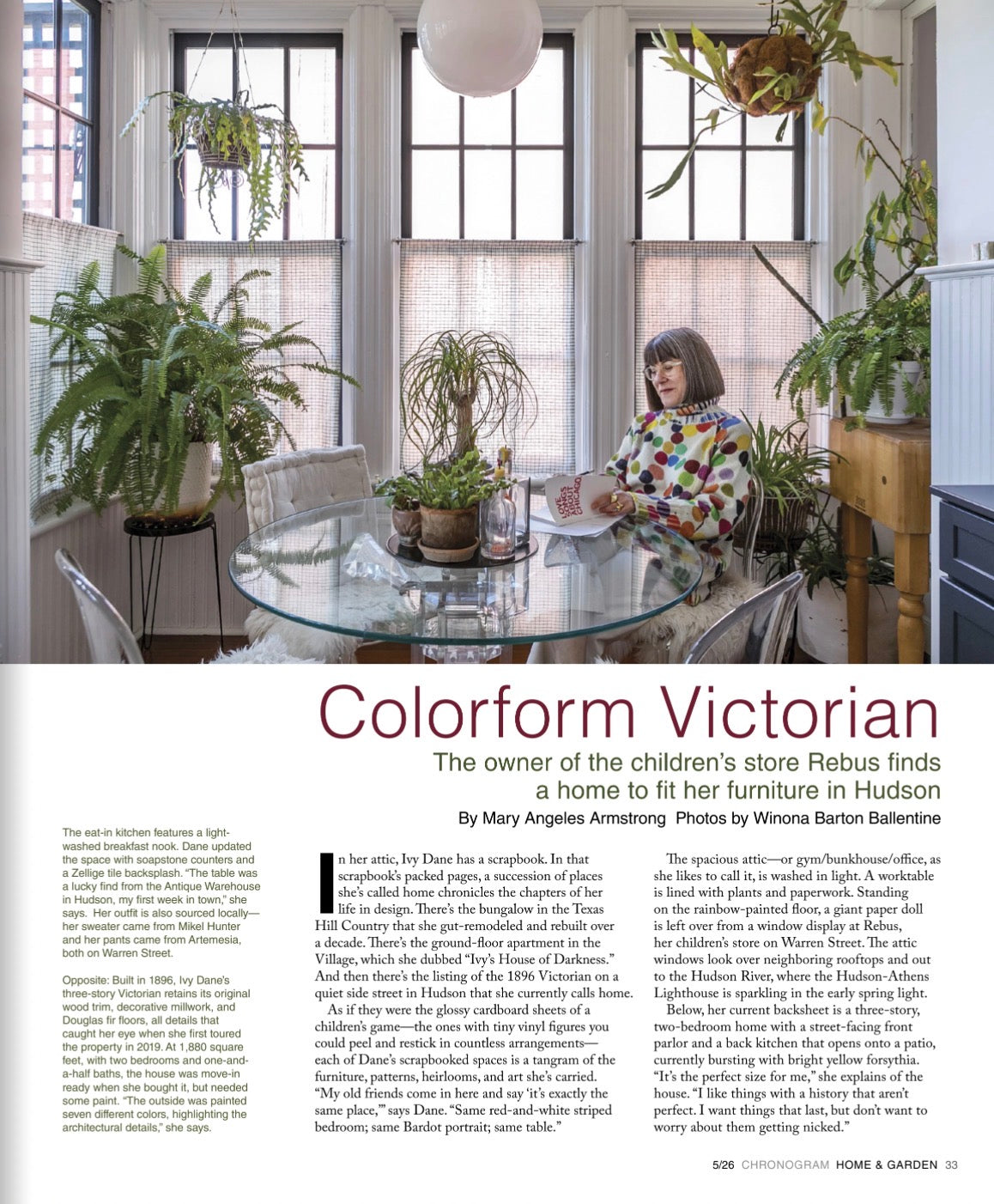 Chronogram Feature Article