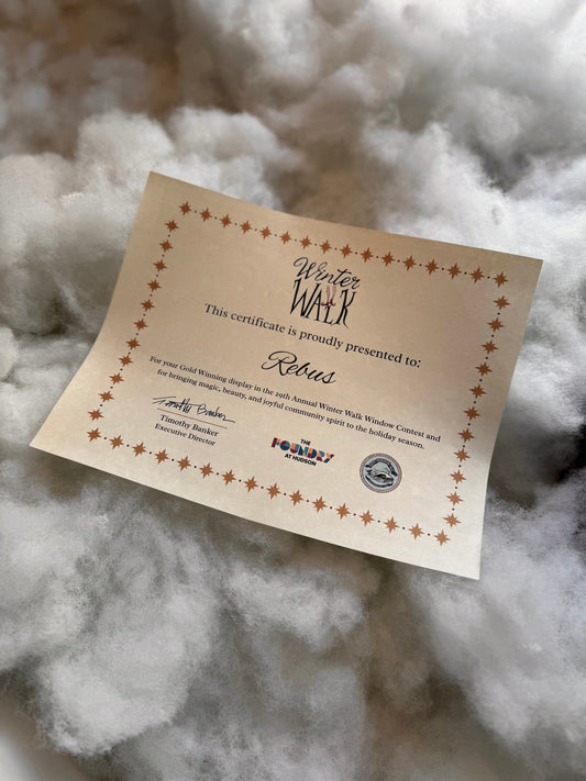 2025 Winter Walk Window Award!