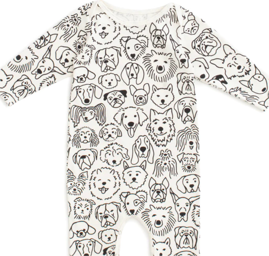 Long Sleeve Romper - Dogs