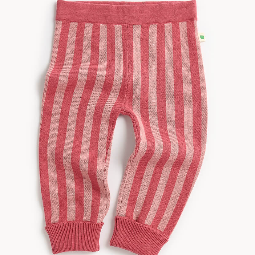 Stripe Knit Trouser - Rosy