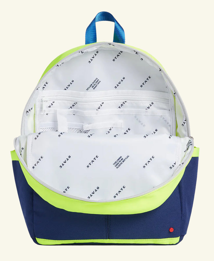 Backpack - Kane Kids - Navy/Neon