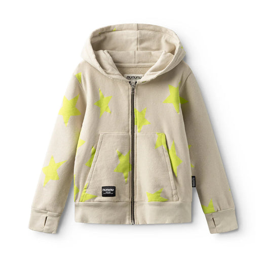 Star Zip Hoodie - Smokey Natural