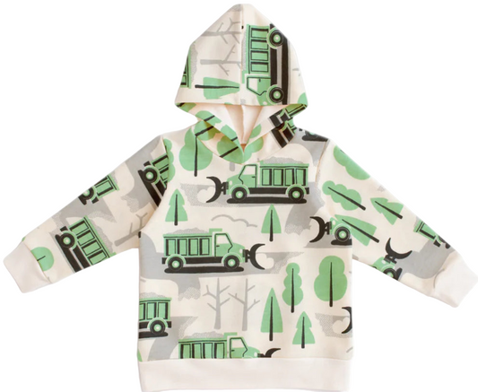 Hoodie - Green Snowplows