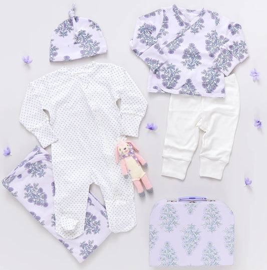 Nesting Box Baby Take Home Set - Lavender Bouquet