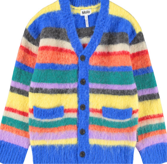 Brutus Cardigan - Fuzzy Stripe