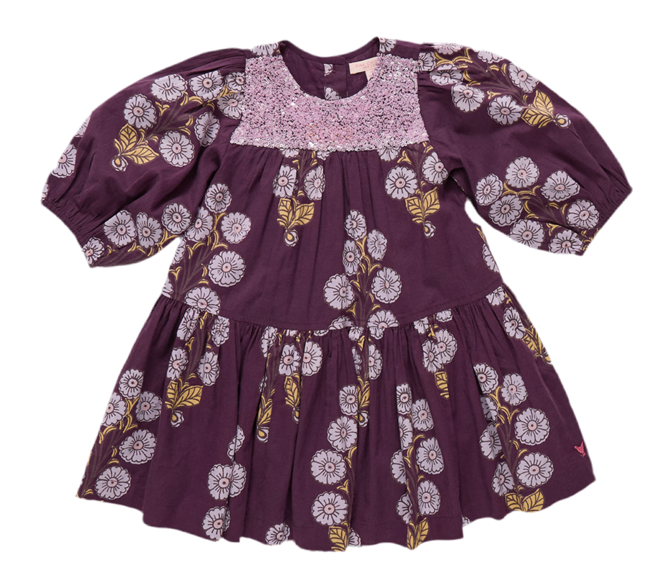 Fiona Dress - Plum Buttercup Floral