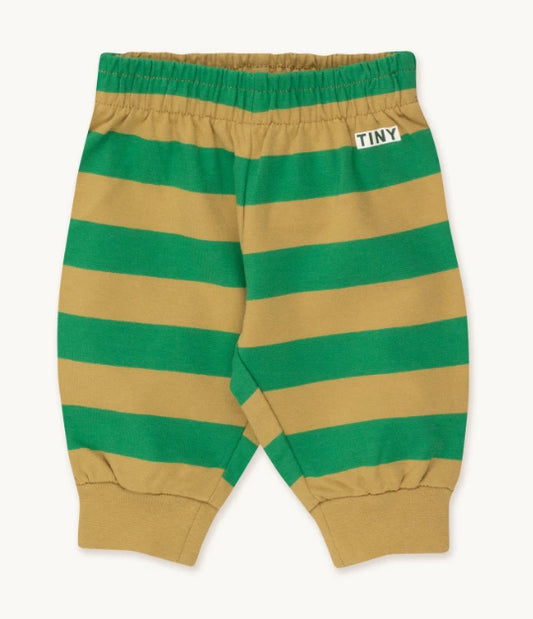 Stripes Baby Sweatpants - Green Ochre/Pine Green