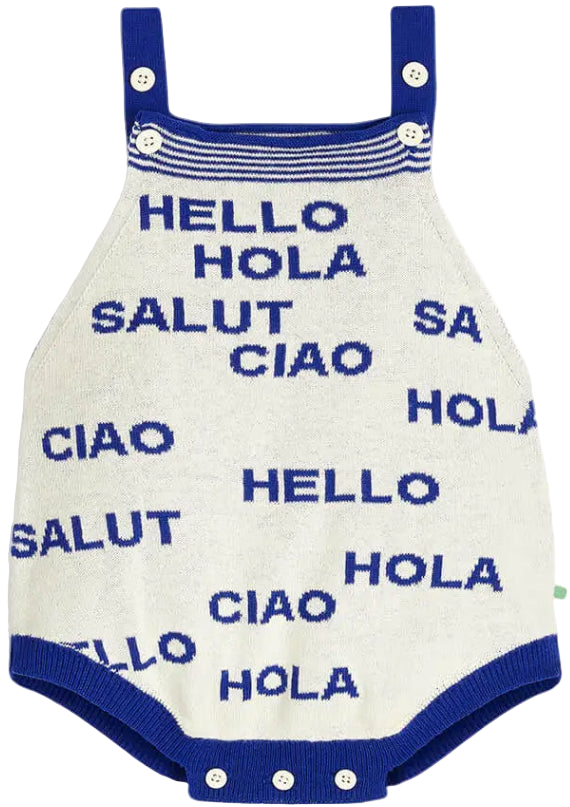 Positano Hello Romper - Navy/Cream