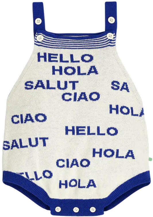 Positano Hello Romper - Navy/Cream