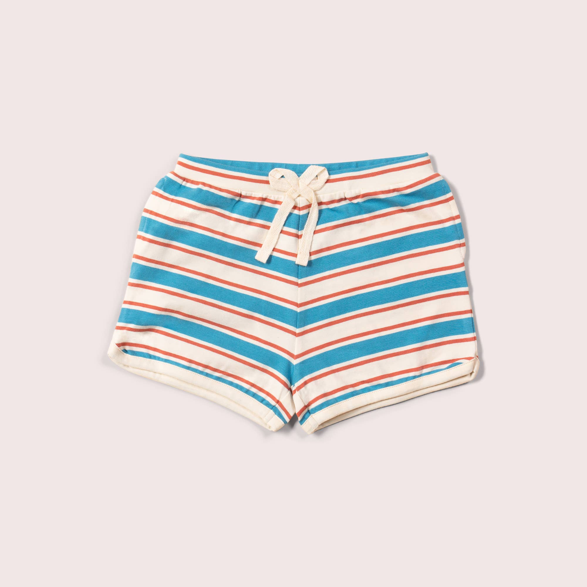 Blue & Walnut Striped Run Around Shorts