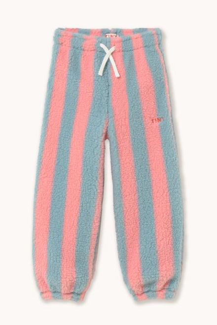 Stripes Sherpa Fleece Sweatpants - Pink