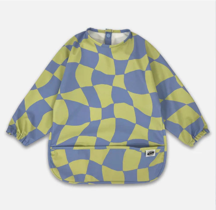 Smock Bib - Green Checkers