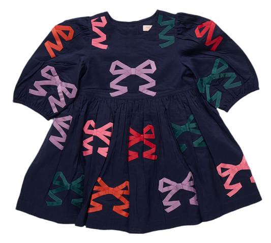 Brooke Dress - Multi Bow Applique