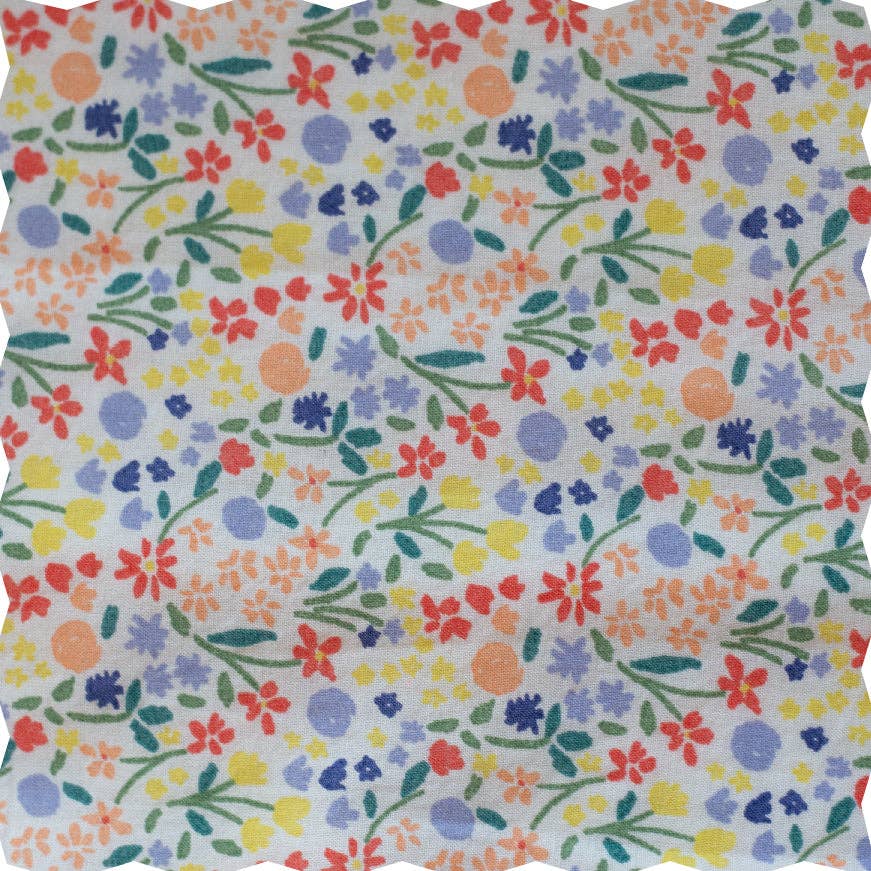 Emily Dress with Lace trim | Yellow Petal Confetti