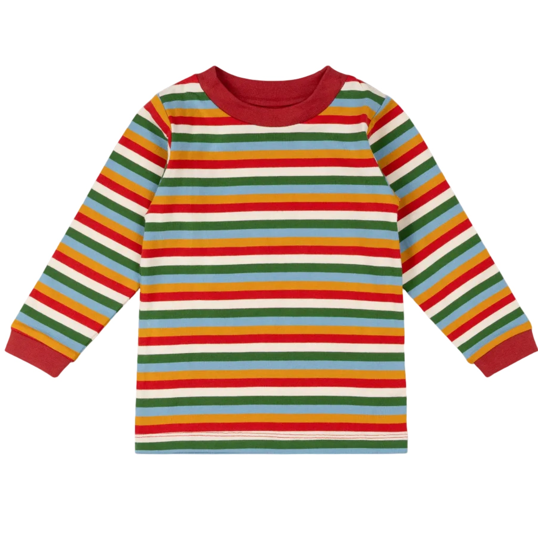Autumn Rainbow Striped Long Sleeve T-Shirt