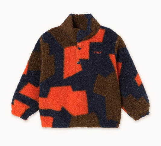 Abstract Sherpa Fleece Sweatshirt