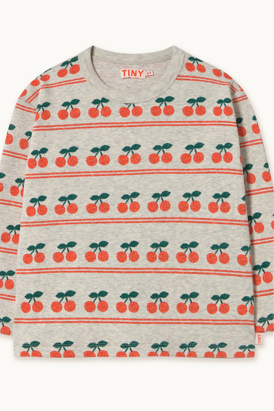 Cherry Pattern Rib Tee