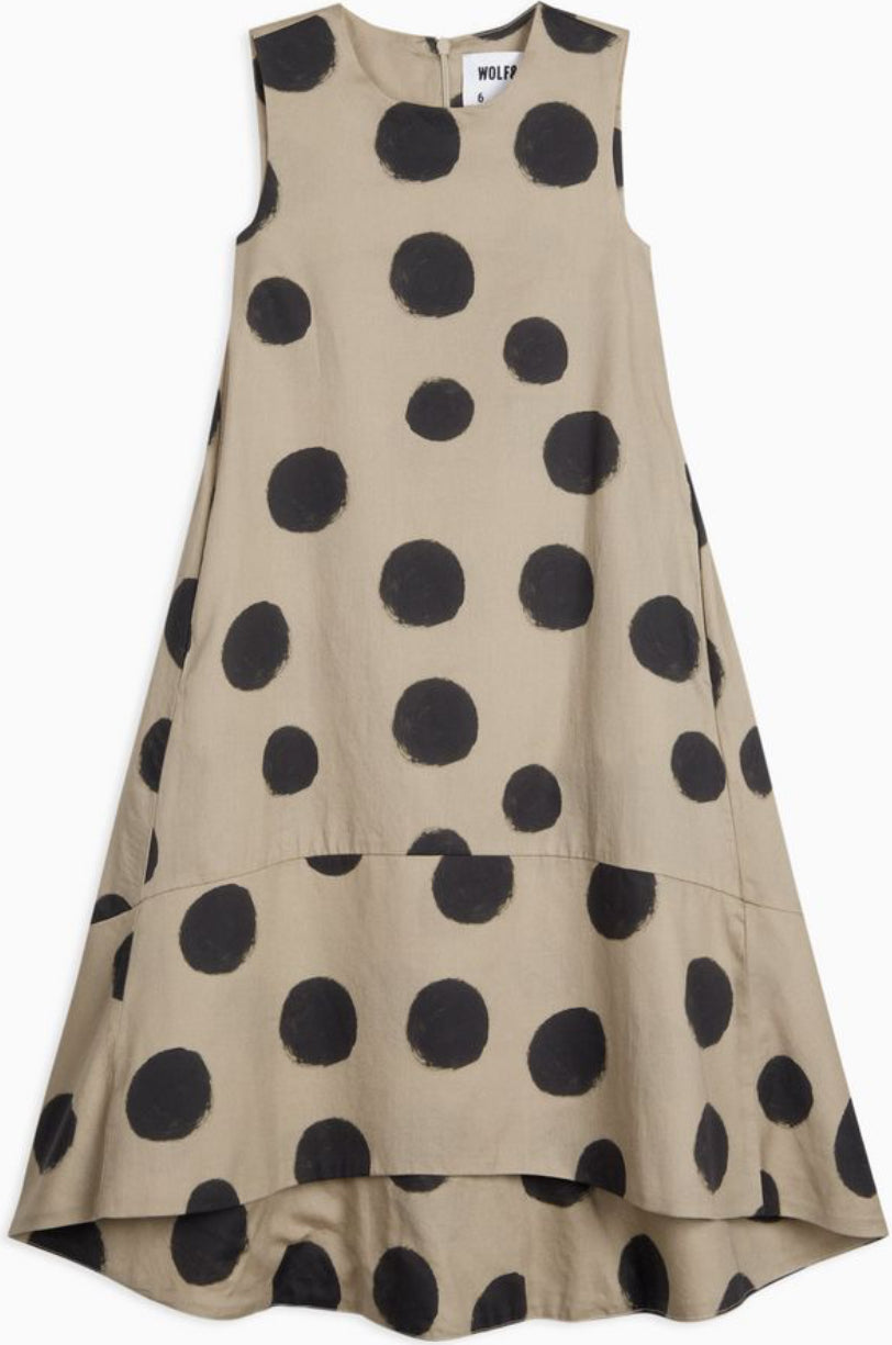 Laura Polka Mocha Dress