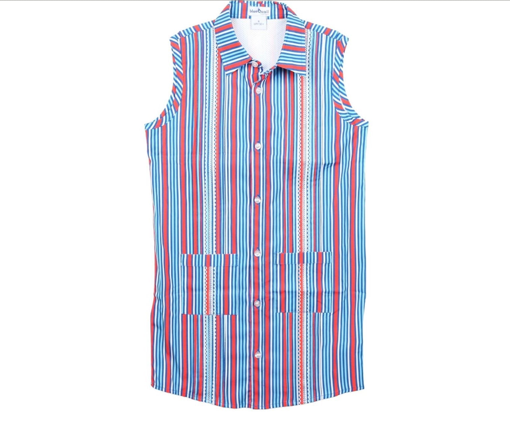 Guayabera Dress - Liberty Stripe