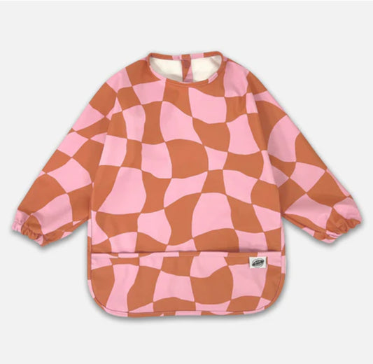 Smock Bib - Pink Checkers