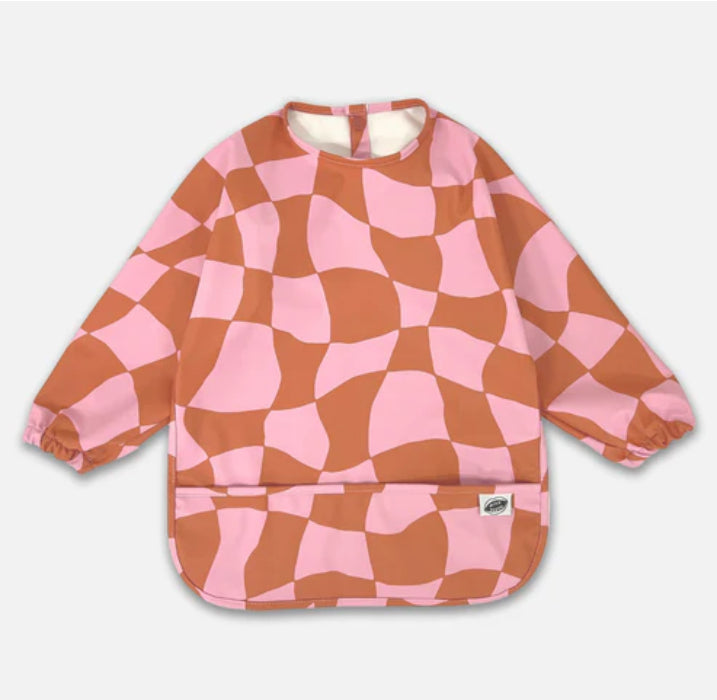 Smock Bib - Green Checkers