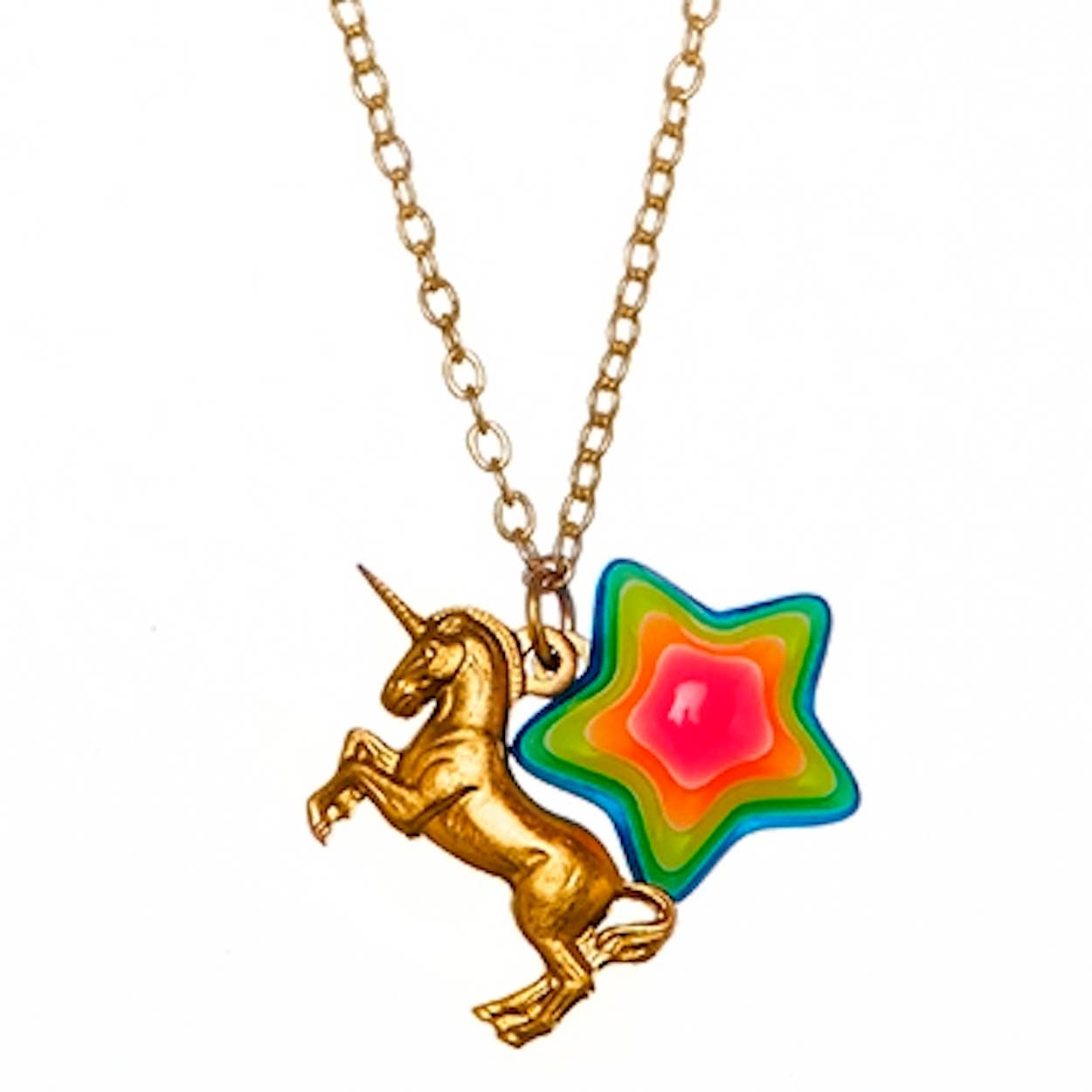 Unicorn and Star Necklace