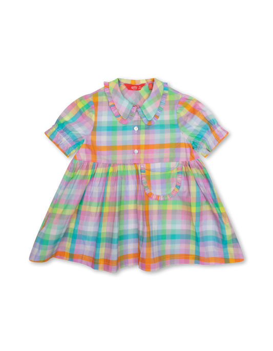 Didget Plaid Dress - Prism Pink