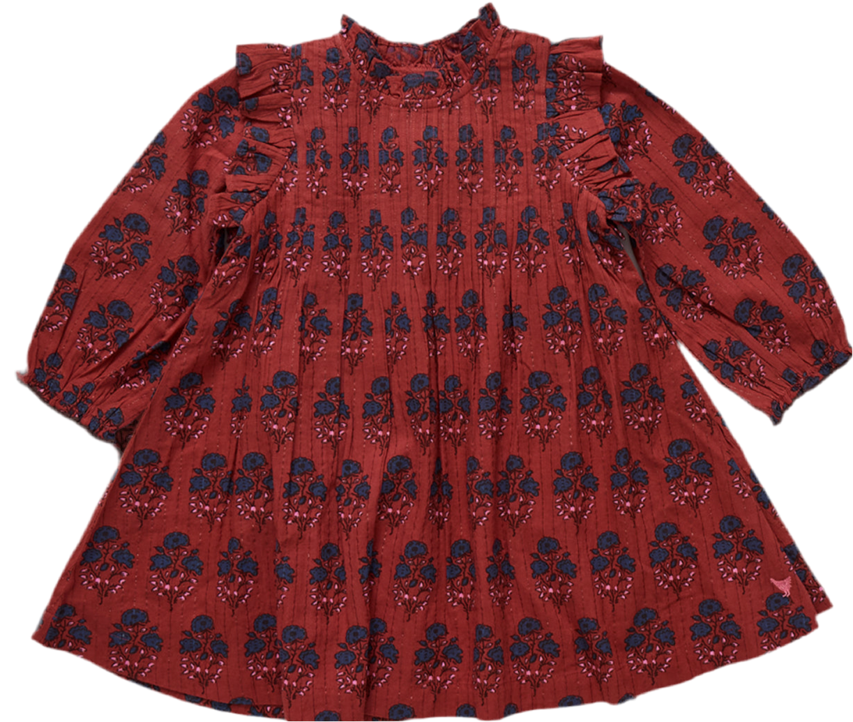 Jaipur Dress - Red Autumn Strawflower