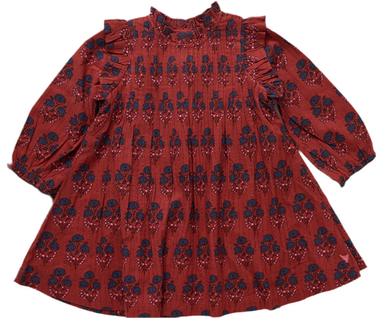 Jaipur Dress - Red Autumn Strawflower