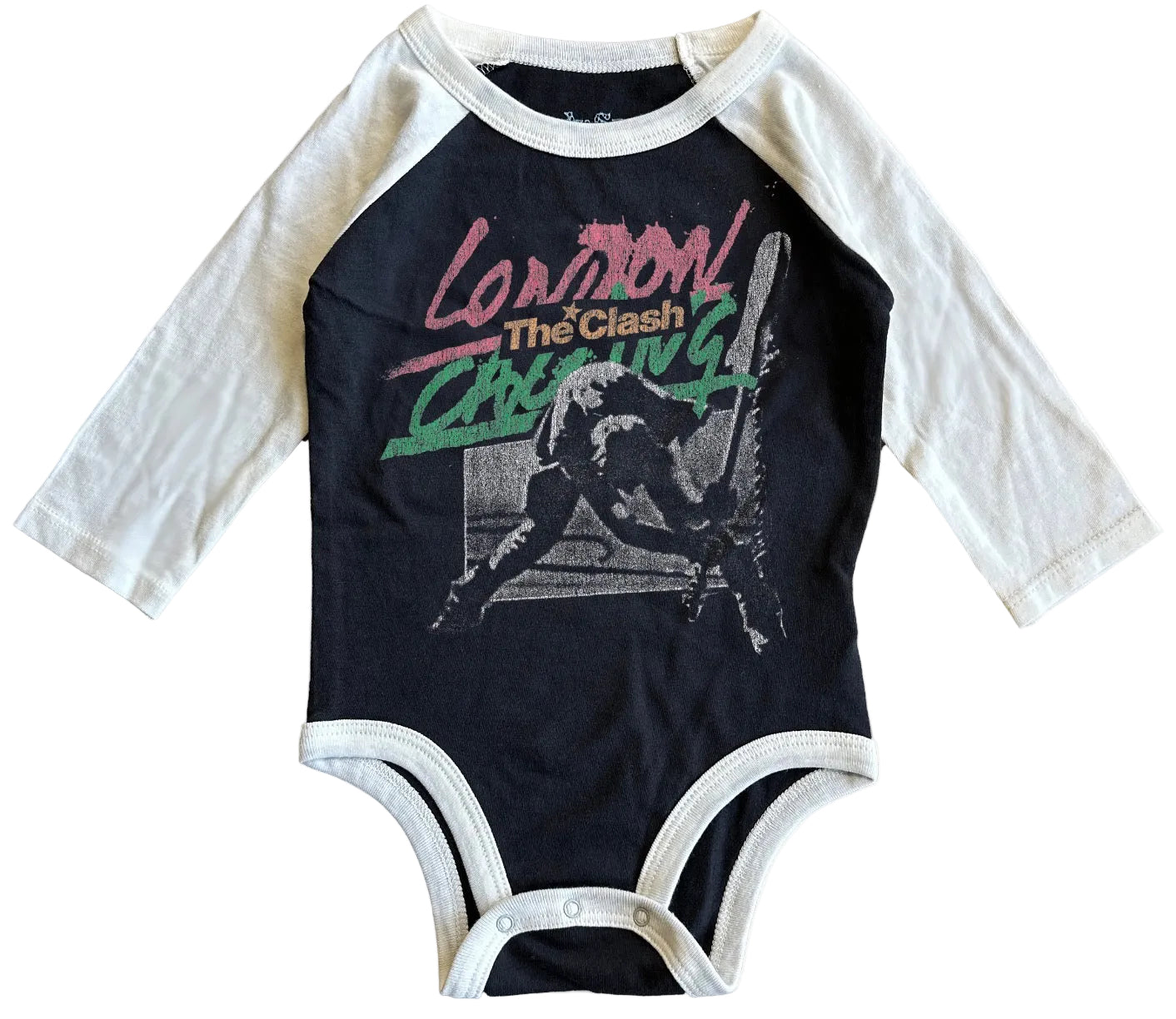 The Clash London Calling Raglan LS Onesie