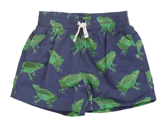 Swim Trunks - Navy Frogs