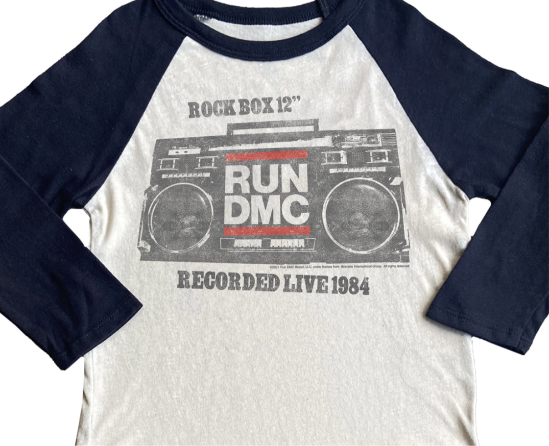 Run DMC Rock Box Recycled Raglan Tee