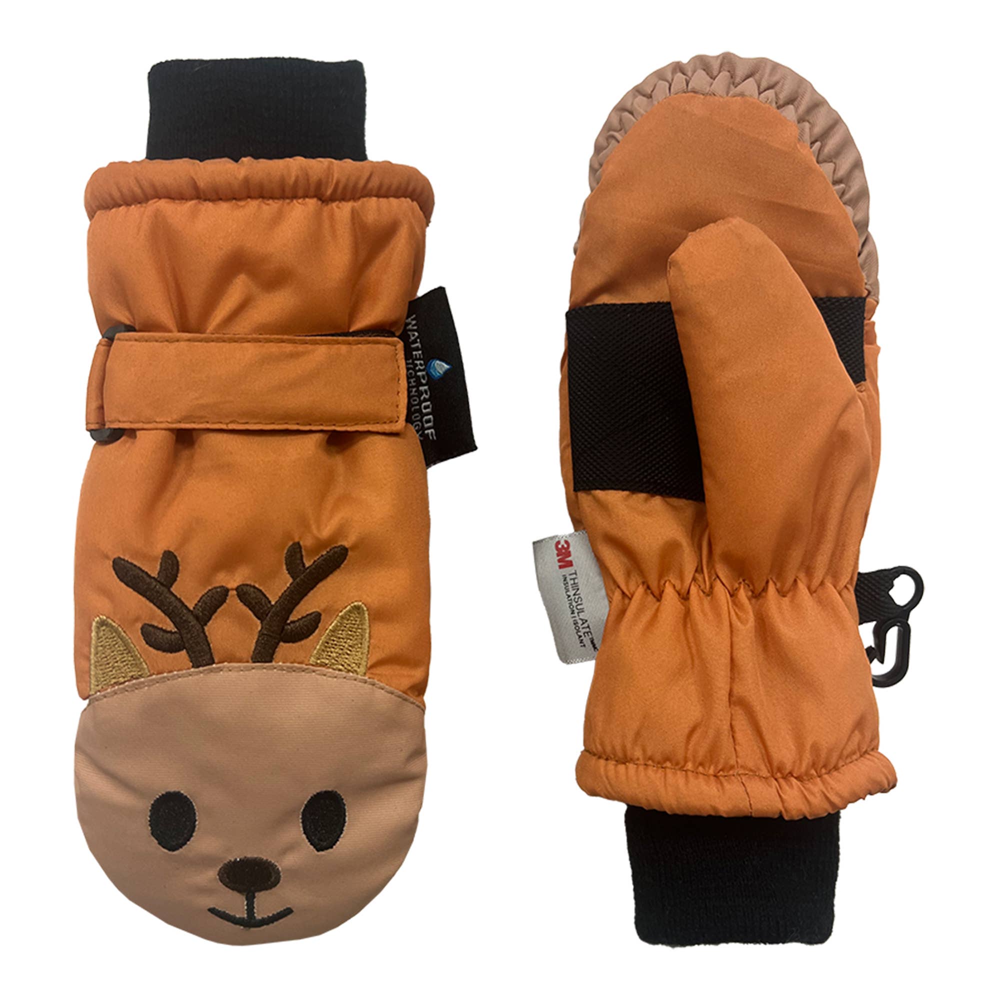 Critter Faces Ski Mittens - 2-4Y