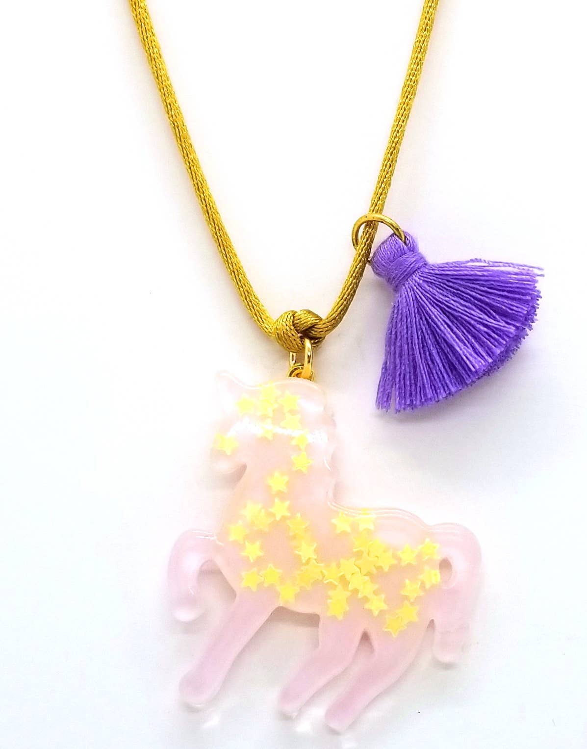 Lavender Sparkly Unicorn Pendant Necklace