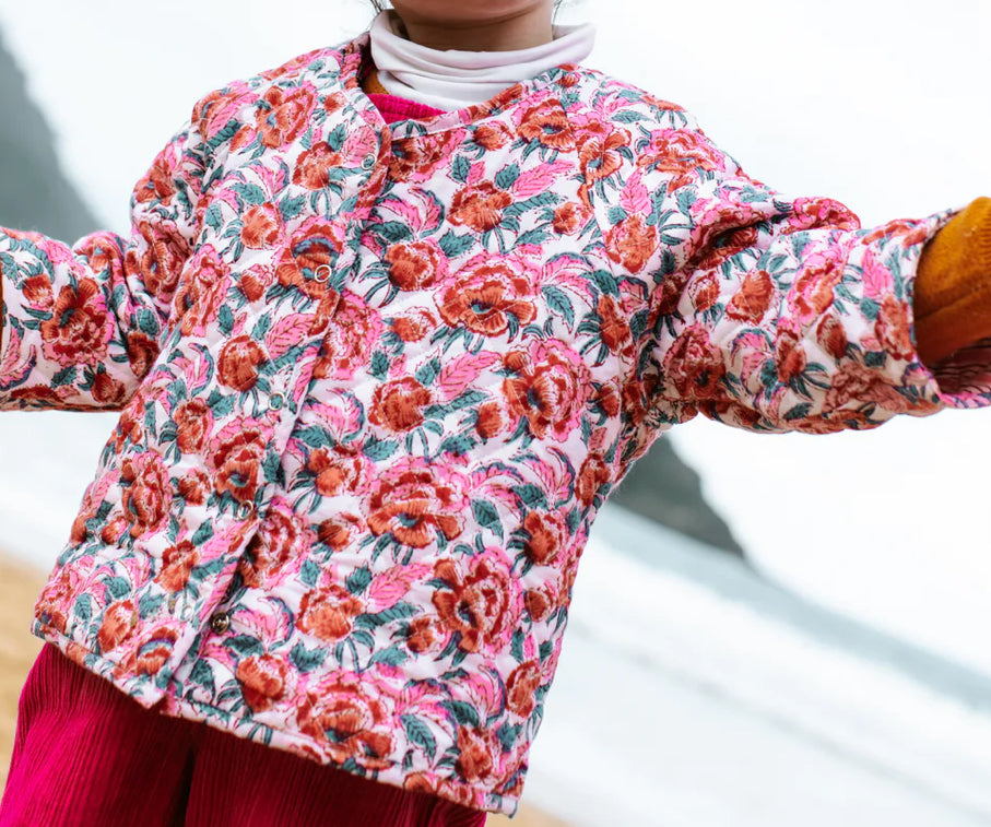 Lorea Quilted Jacket - Blue/Pink