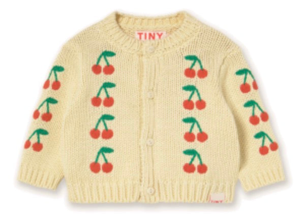 Mini Cherries Knitted Baby Cardigan