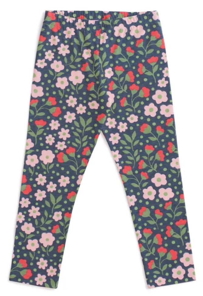 Leggings - Garden Blooms Navy & Pink
