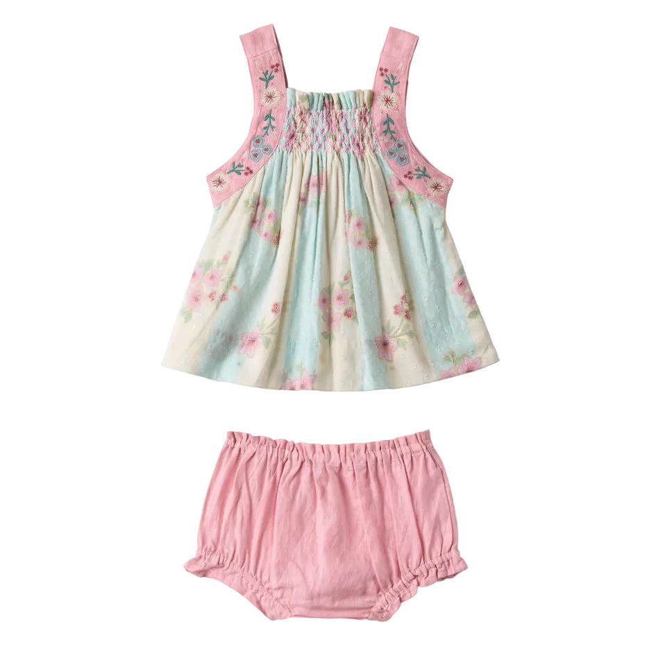 Baby Lauren Set - Minty Stripe