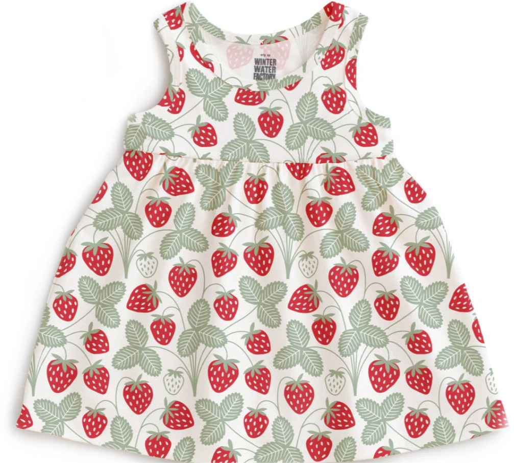 Alna Dress - Strawberries Red/Green